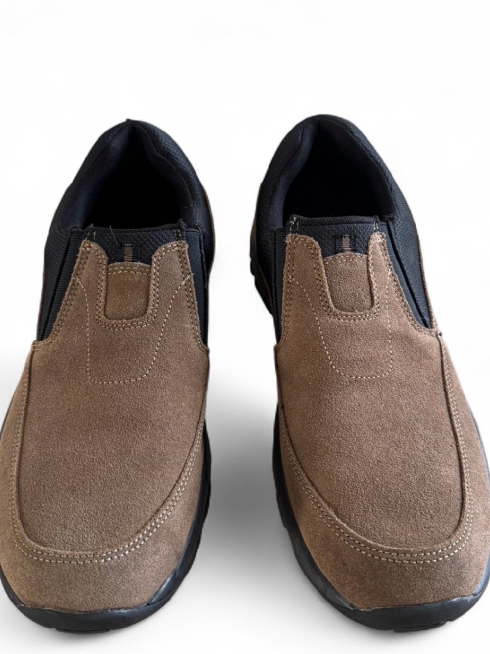 GEORGE size 12 Men's Slip-On Suede Casual Shoes - Brown